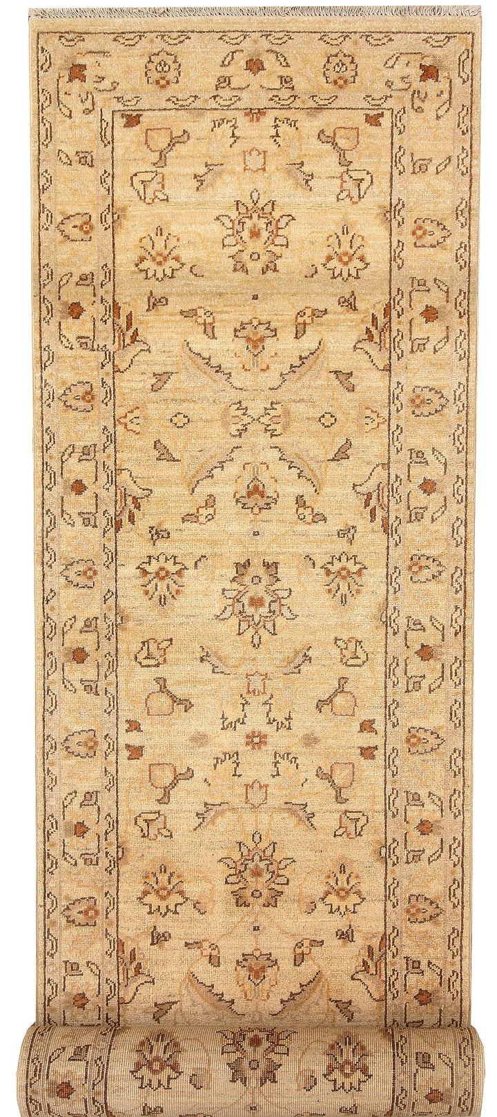 Navajo White Oushak 2' 6 x 11' 5 - No. 65389 - ALRUG Rug Store