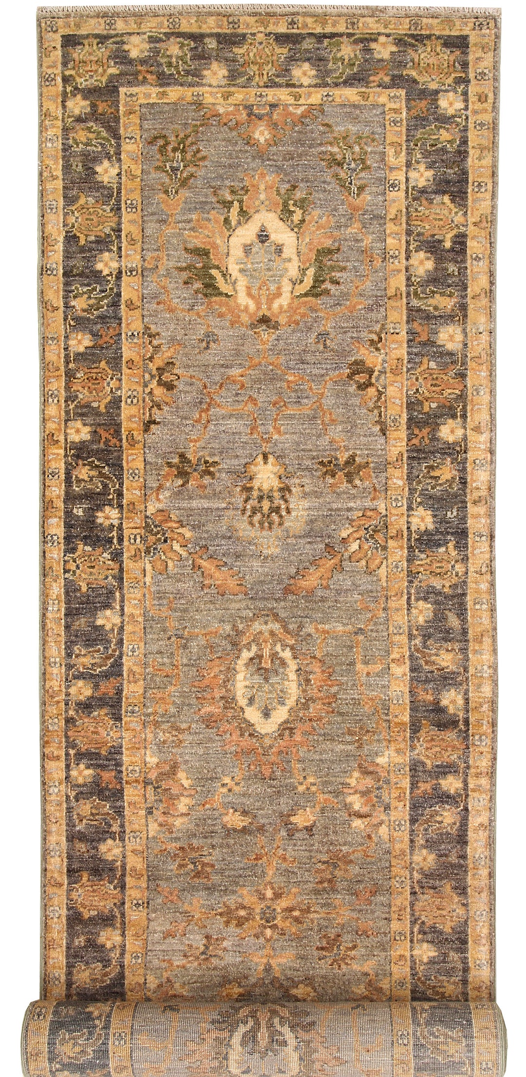 Dark Grey Oushak 2' 5 x 9' 10 - No. 65432 - ALRUG Rug Store