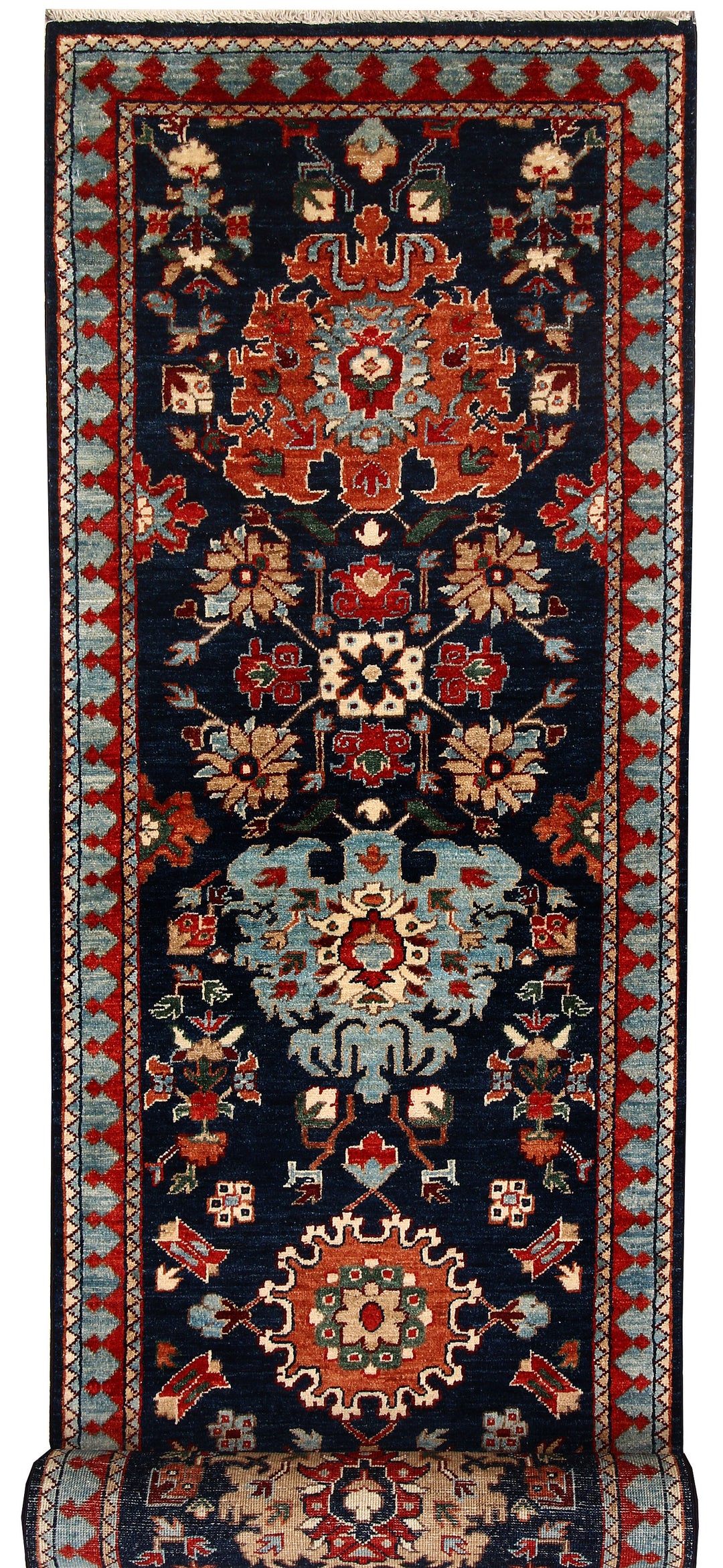 Midnight Blue Oushak 2' 6 x 10' 2 - No. 65457 - ALRUG Rug Store