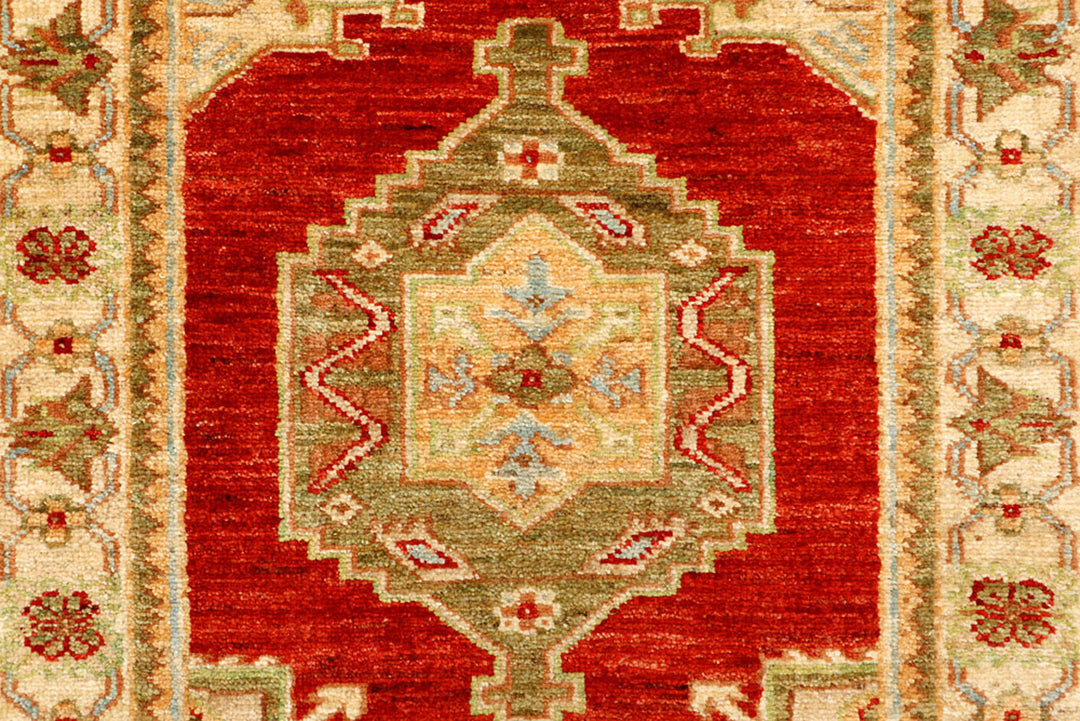 Red Oushak 2'  9" x 7'  10" - No. QA77774