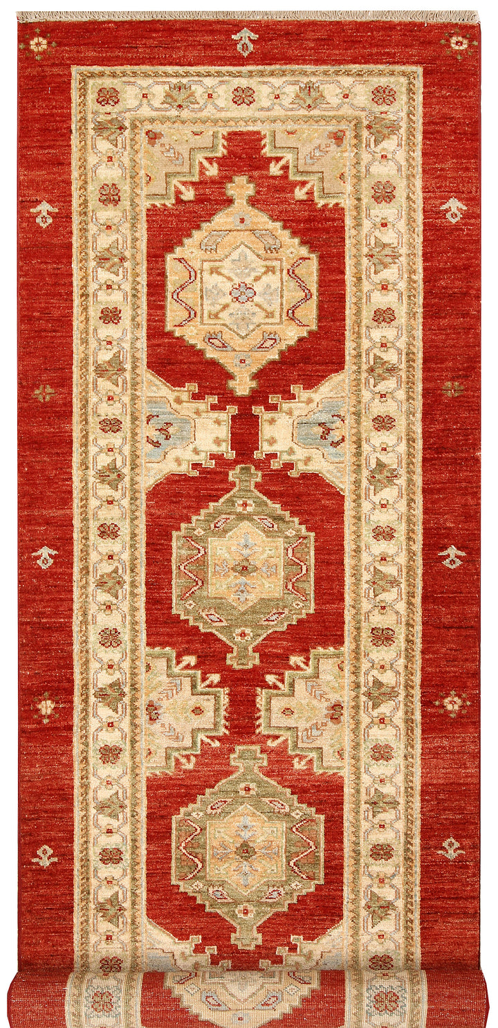 Red Oushak 2'  9" x 7'  10" - No. QA77774