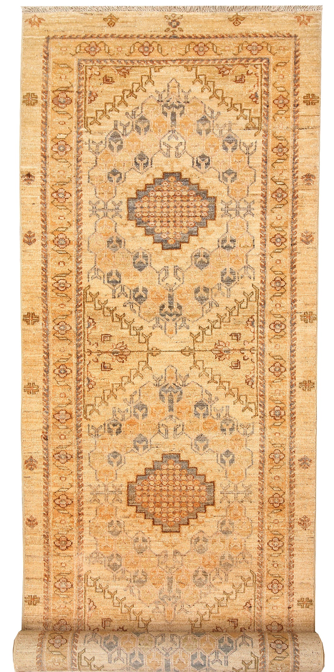 Navajo White Oushak 2' 8 x 8' 11 - No. 65513 - ALRUG Rug Store