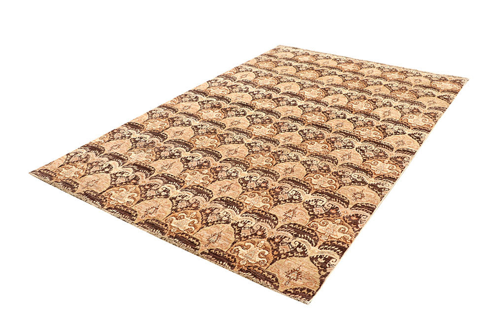 Tan Ikat 5' 5 x 8' 1 - No. 65548 - ALRUG Rug Store