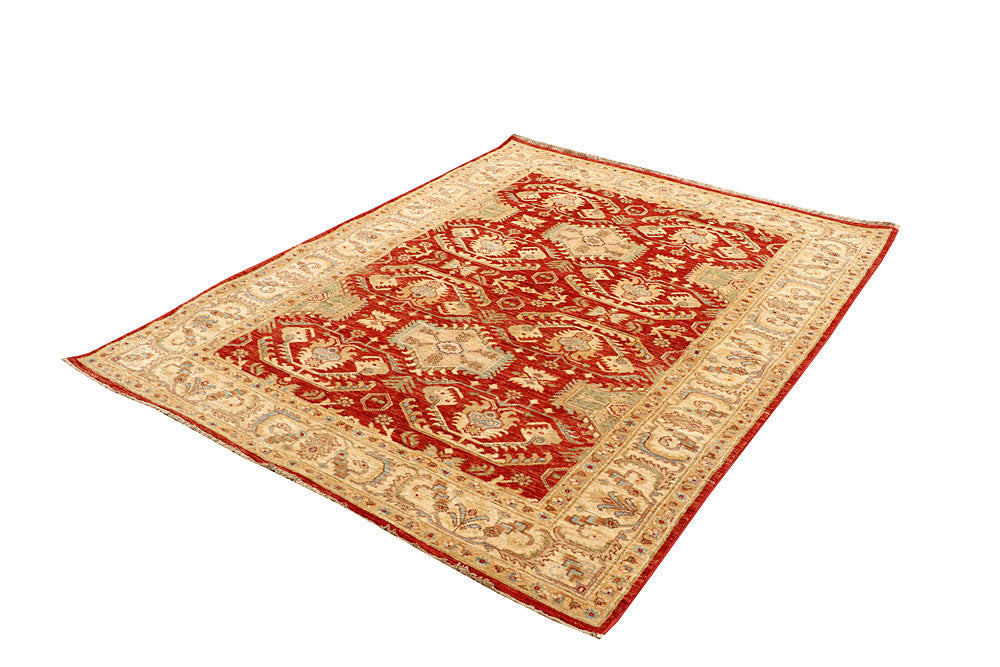 Orange Red Ziegler 5' 1 x 6' 6 - No. 65561 - ALRUG Rug Store