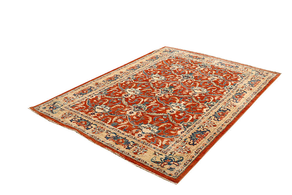 Orange Red Ziegler 4' 8 x 6' 5 - No. 65564 - ALRUG Rug Store