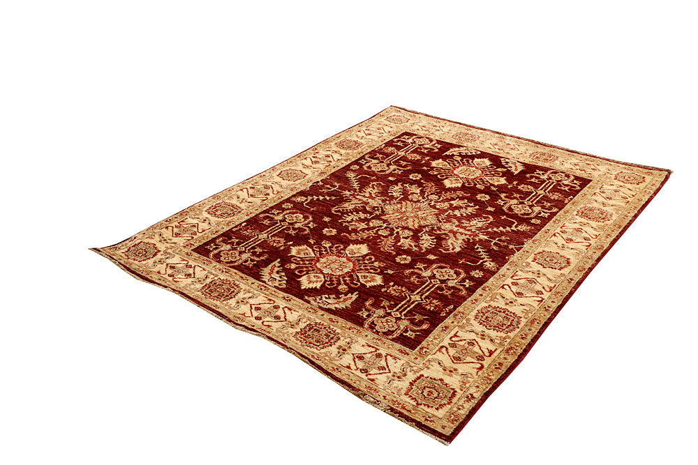 Maroon Ziegler 4' 11 x 6' 4 - No. 65566 - ALRUG Rug Store