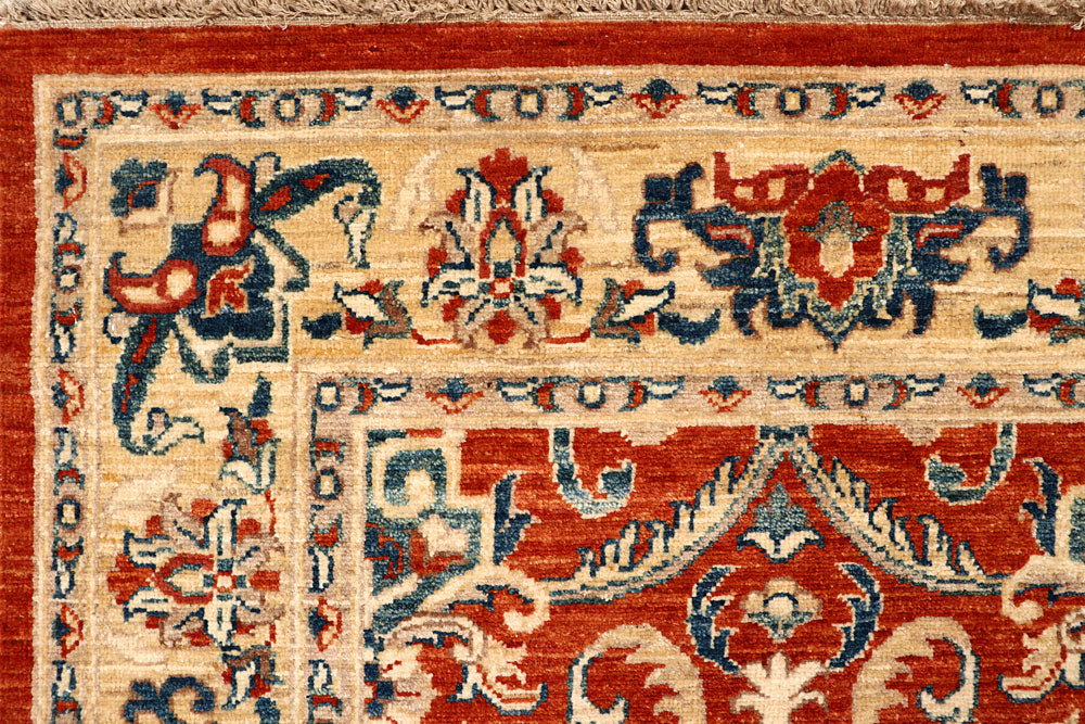 Orange Red Ziegler 4' 6 x 6' - No. 65567 - ALRUG Rug Store