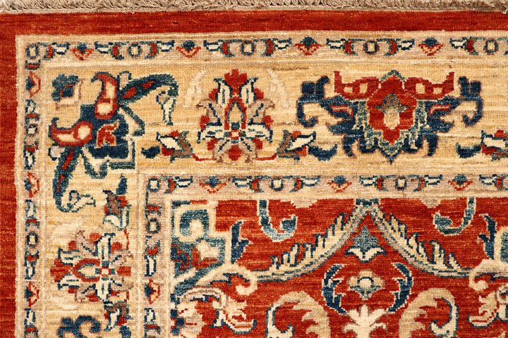 Orange Red Ziegler 4' 6 x 6' - No. 65567 - ALRUG Rug Store