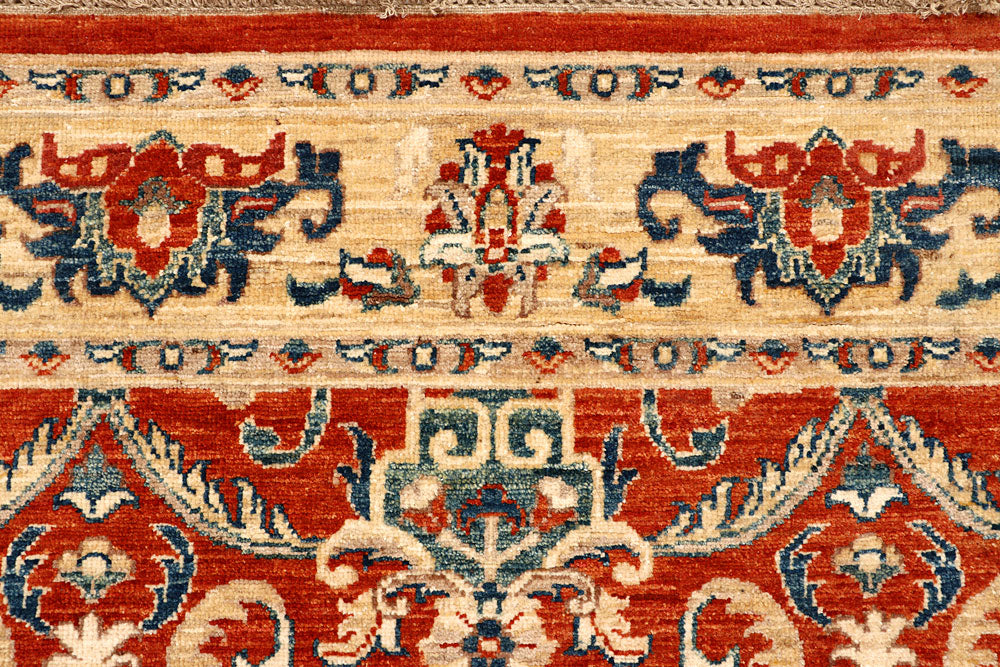 Orange Red Ziegler 4' 6 x 6' - No. 65567 - ALRUG Rug Store