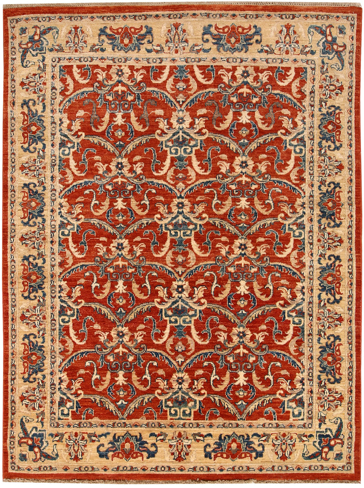 Orange Red Ziegler 4' 6 x 6' - No. 65567 - ALRUG Rug Store