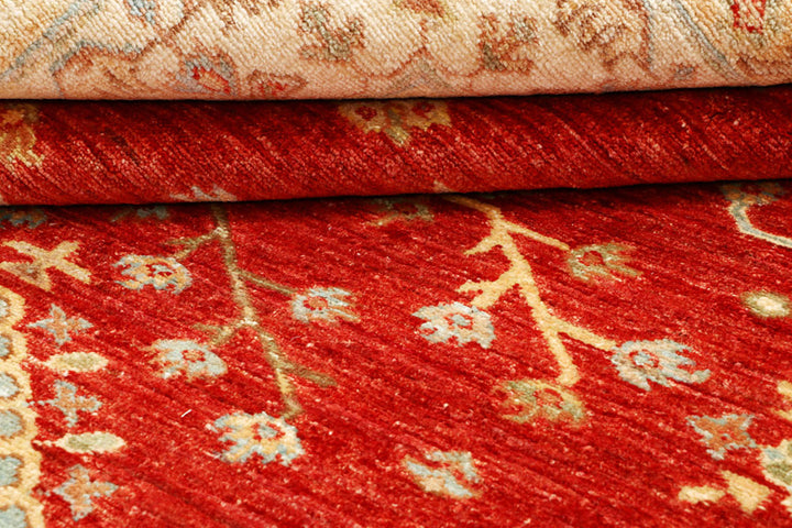 Orange Red Oushak 5'  8" x 8'  4" - No. QA83086