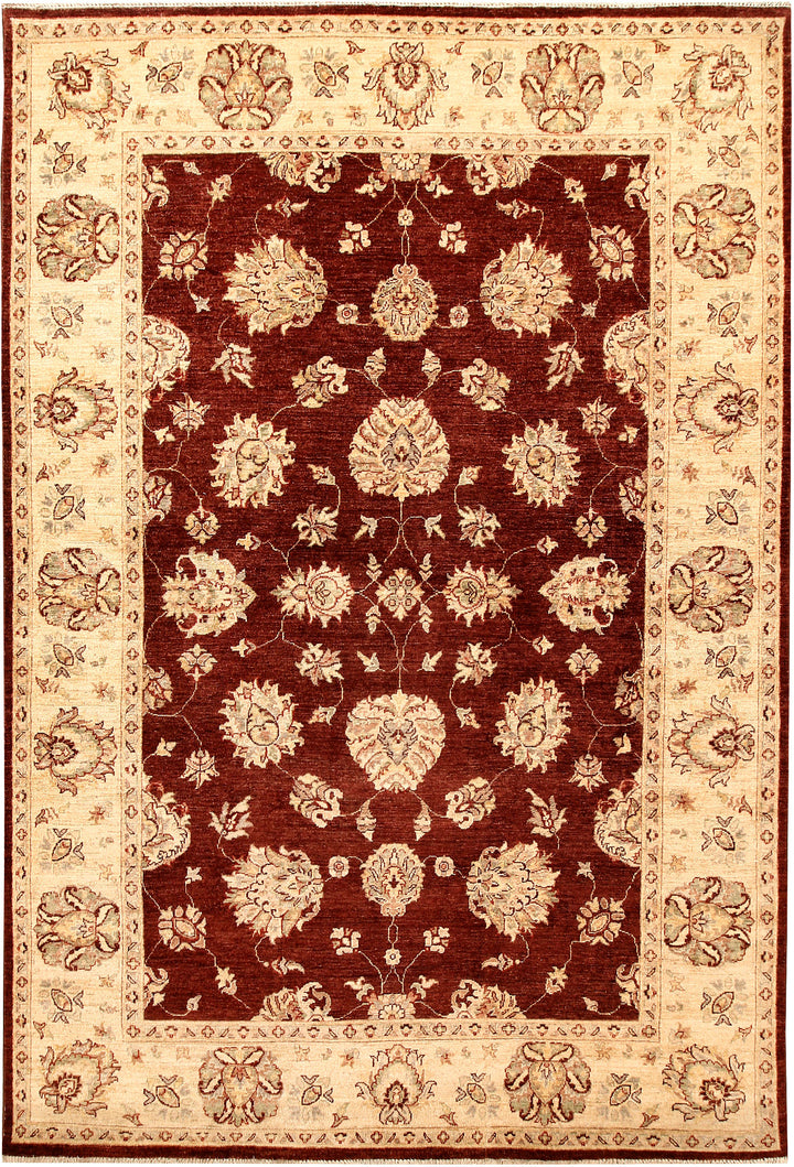 Maroon Ziegler 6'  8" x 9'  9" - No. QA69772