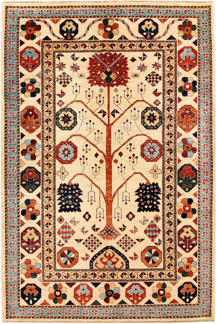 Blanched Almond Oushak 6'  x" 9' " - No. QA76215