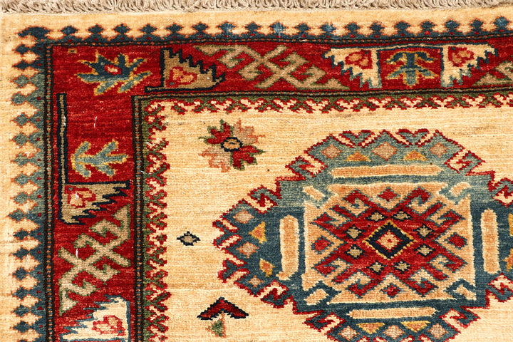 Blanched Almond Kazak 2' 7 x 8' - No. 65587 - ALRUG Rug Store