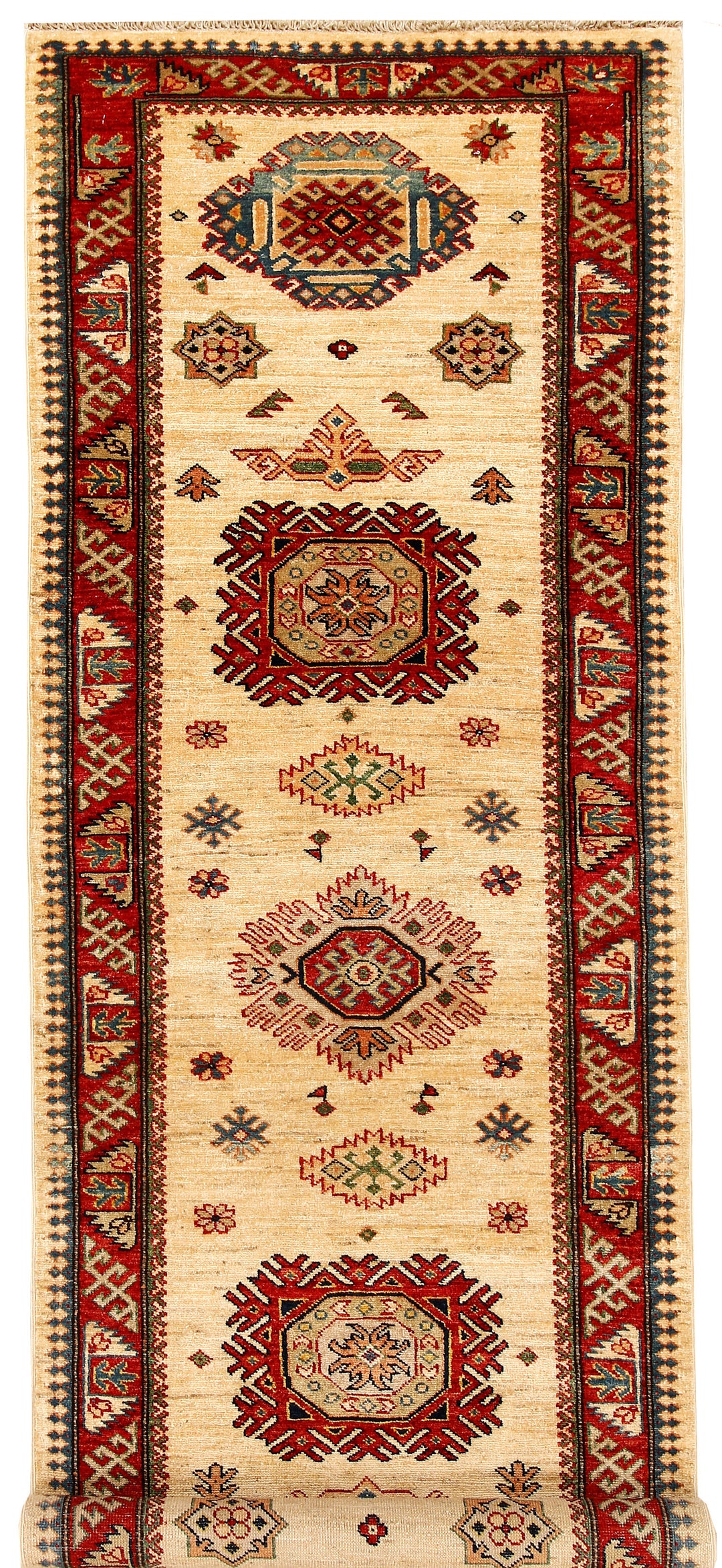 Blanched Almond Kazak 2' 7 x 8' - No. 65587 - ALRUG Rug Store
