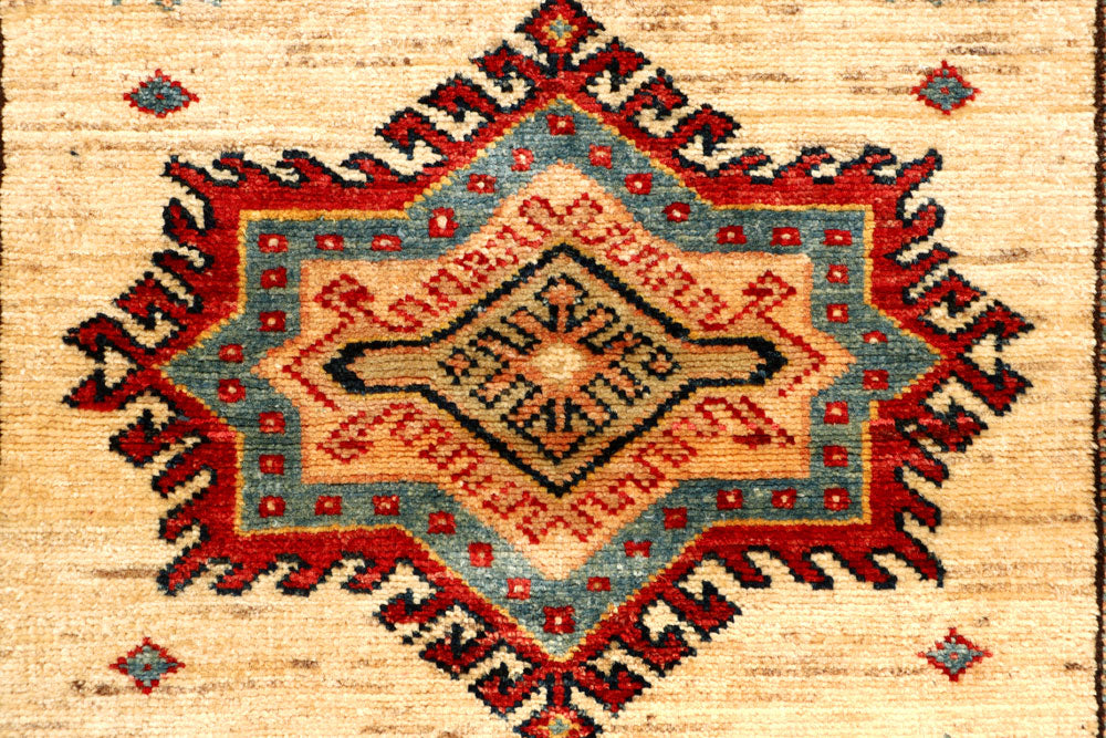 Navajo White Kazak 2' 7 x 7' 9 - No. 65588 - ALRUG Rug Store