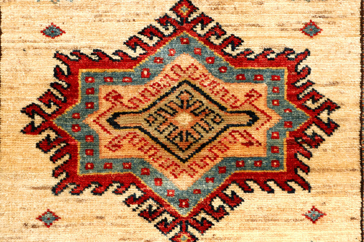 Navajo White Kazak 2' 7 x 7' 9 - No. 65588 - ALRUG Rug Store