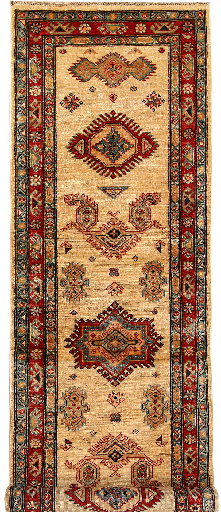 Navajo White Kazak 2' 7 x 7' 9 - No. 65588 - ALRUG Rug Store