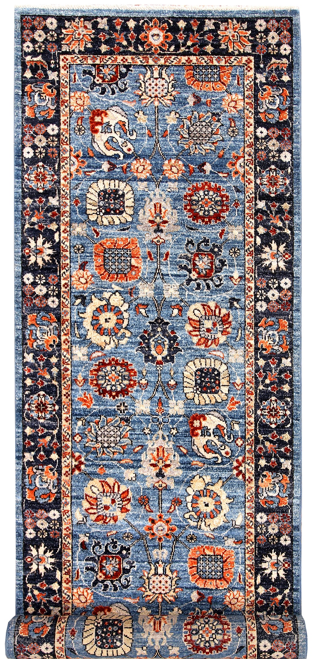 Steel Blue Oushak 2' 9 x 9' 7 - No. 65617 - ALRUG Rug Store