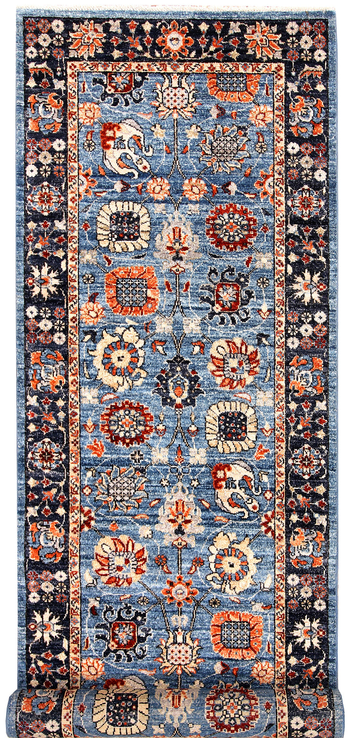 Steel Blue Oushak 2' 9 x 9' 7 - No. 65617 - ALRUG Rug Store