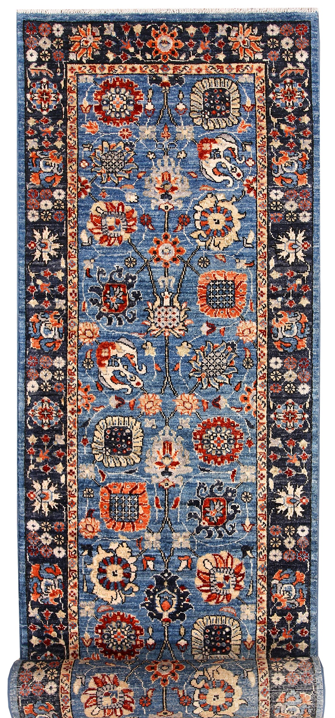 Steel Blue Oushak 2' 8 x 11' 6 - No. 65622 - ALRUG Rug Store