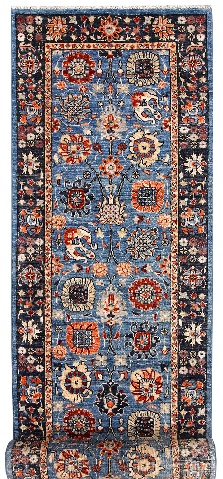Steel Blue Oushak 2' 8 x 11' 6 - No. 65622 - ALRUG Rug Store