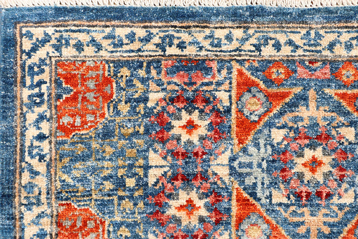 Steel Blue Mamluk 2'  7" x 9'  11" - No. QA13563