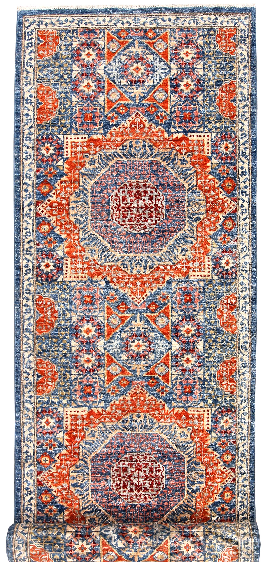 Steel Blue Mamluk 2' 7 x 9' 11 - No. 65633 - ALRUG Rug Store