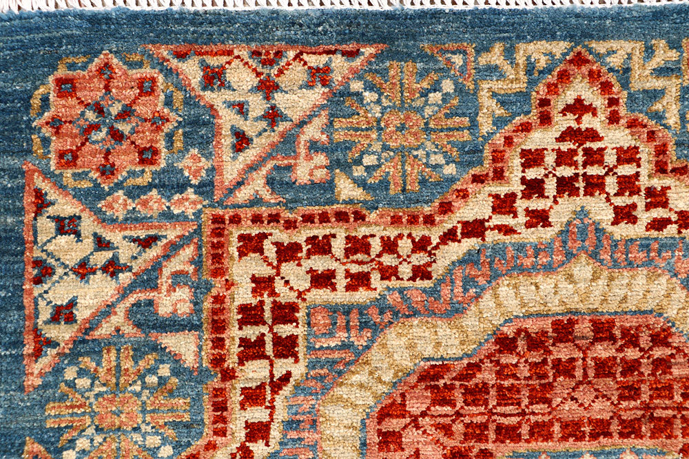 Steel Blue Mamluk 2' 9 x 9' 11 - No. 65635 - ALRUG Rug Store