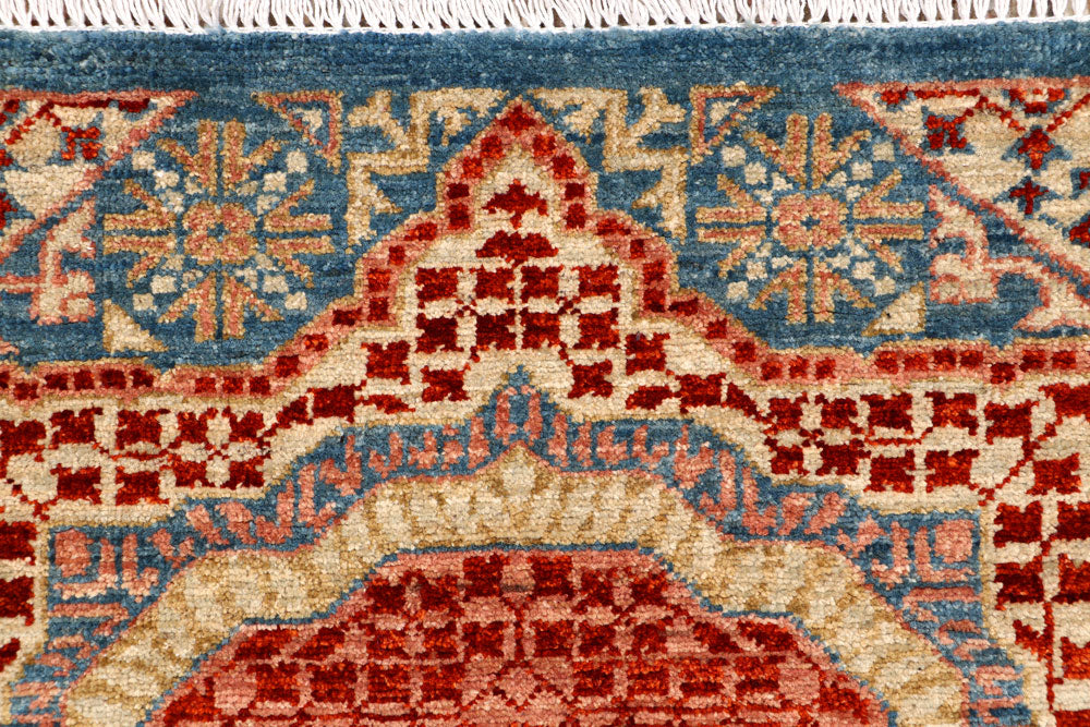 Steel Blue Mamluk 2' 9 x 9' 11 - No. 65635 - ALRUG Rug Store