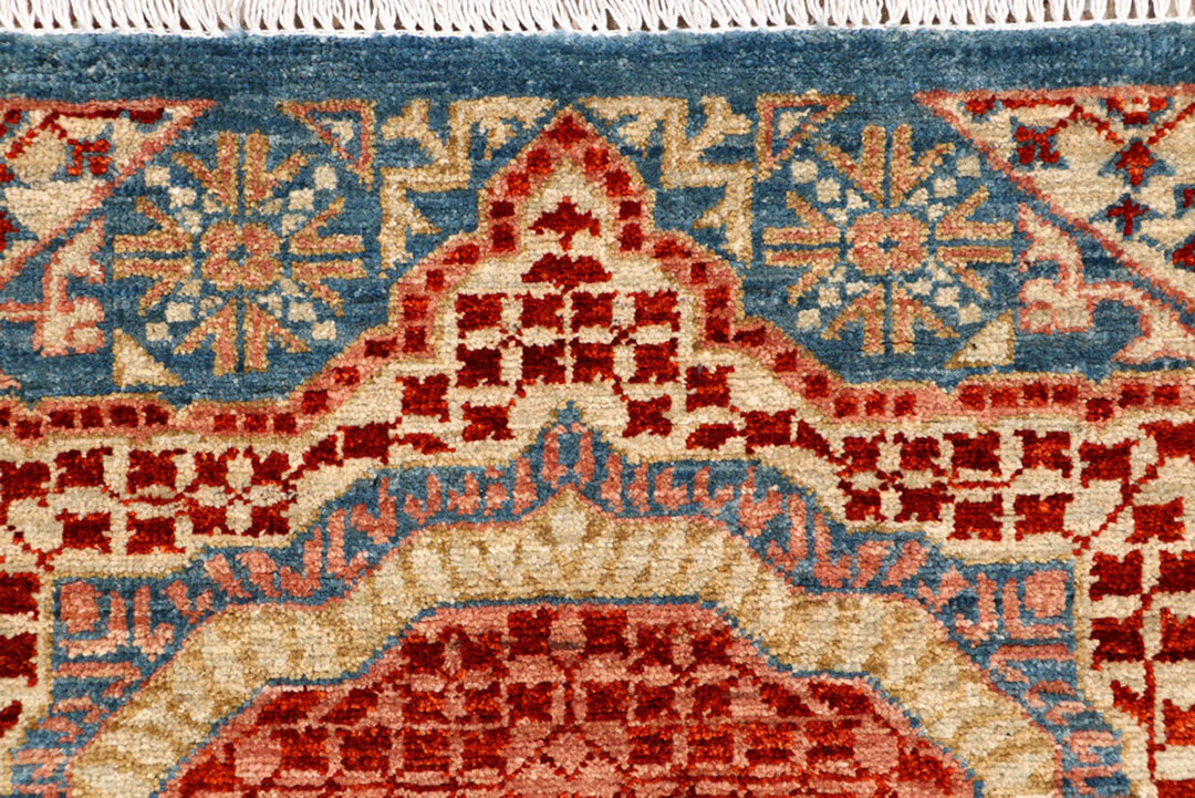 Steel Blue Mamluk 2'  9" x 9'  11" - No. QA36151