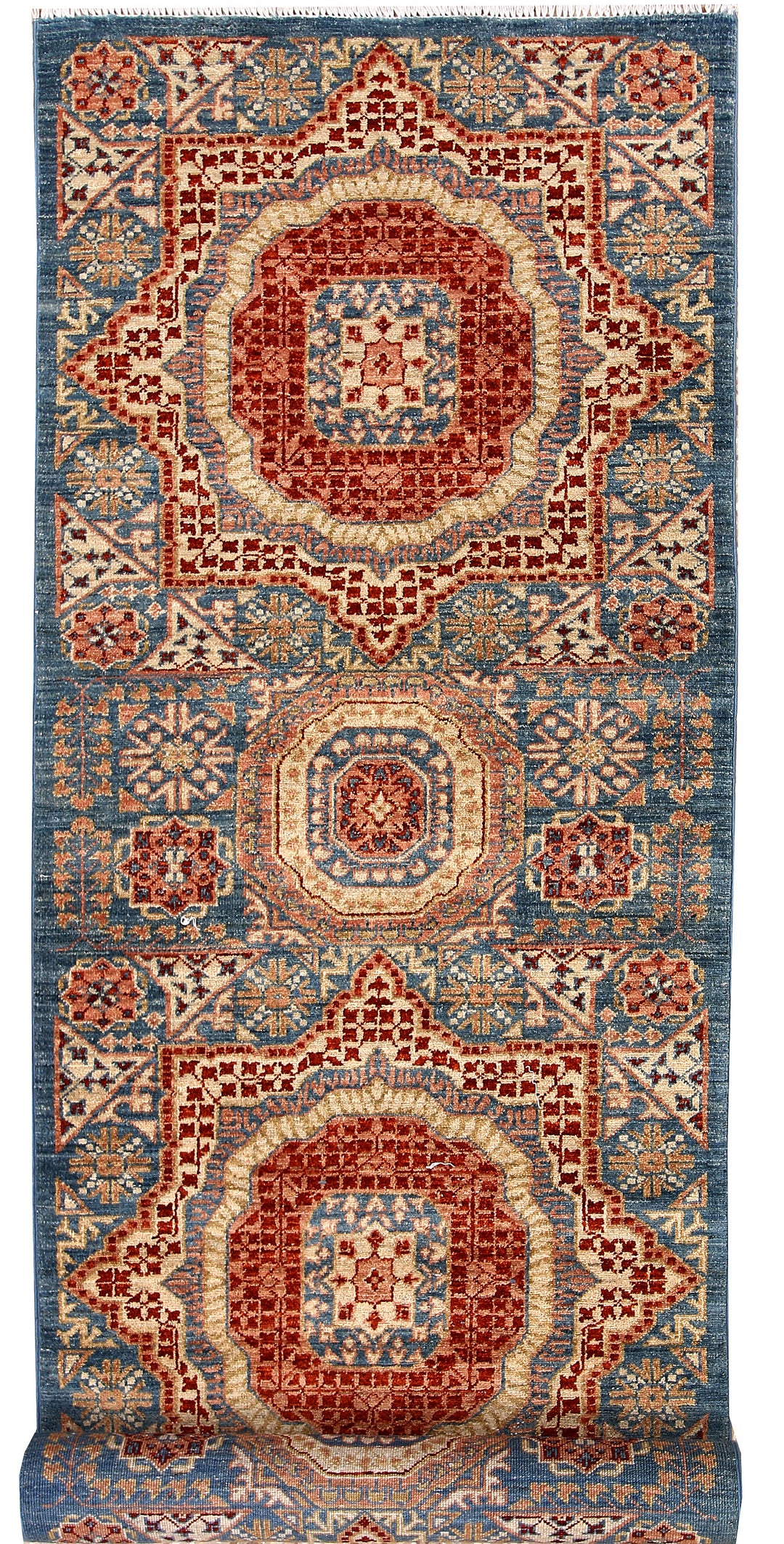 Steel Blue Mamluk 2' 9 x 9' 11 - No. 65635 - ALRUG Rug Store