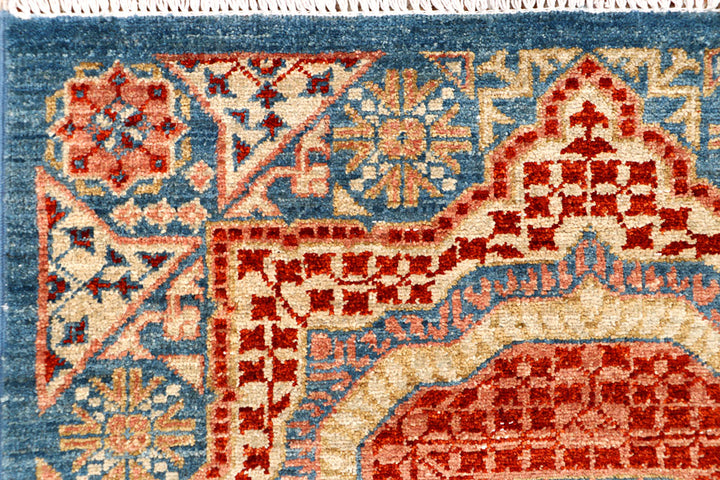 Steel Blue Mamluk 2' 7 x 9' 11 - No. 65637 - ALRUG Rug Store