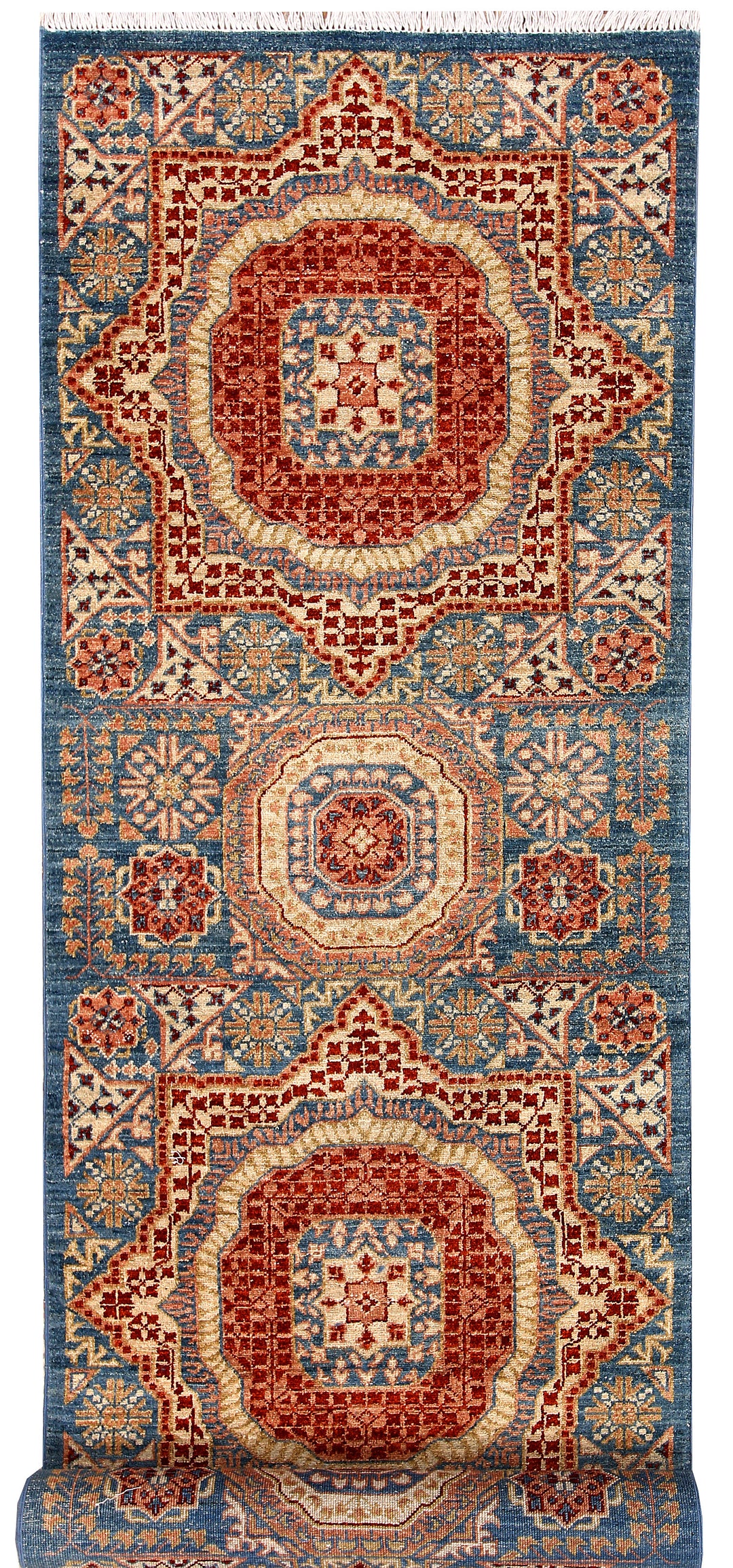 Steel Blue Mamluk 2' 7 x 9' 11 - No. 65637 - ALRUG Rug Store