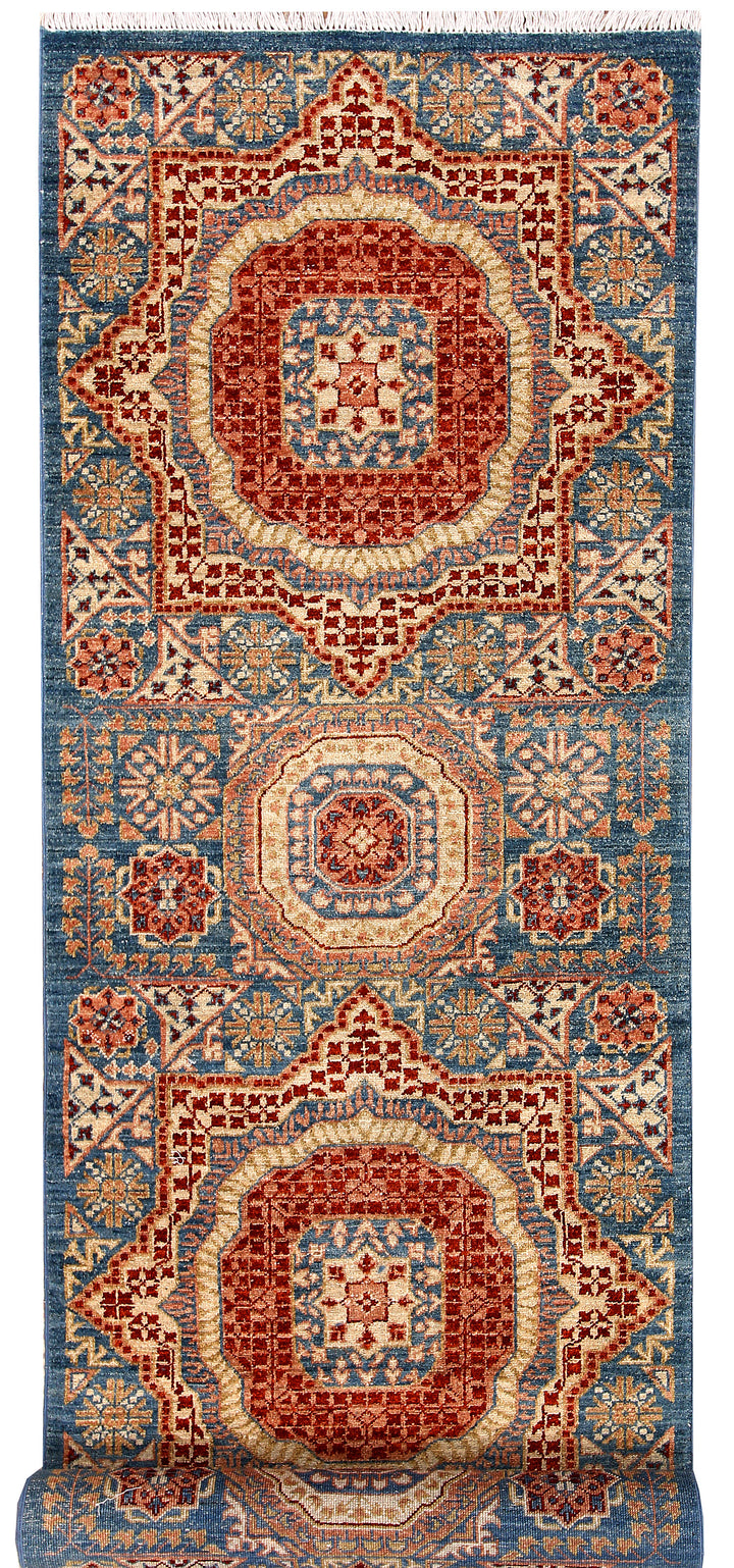 Steel Blue Mamluk 2' 7 x 9' 11 - No. 65637 - ALRUG Rug Store