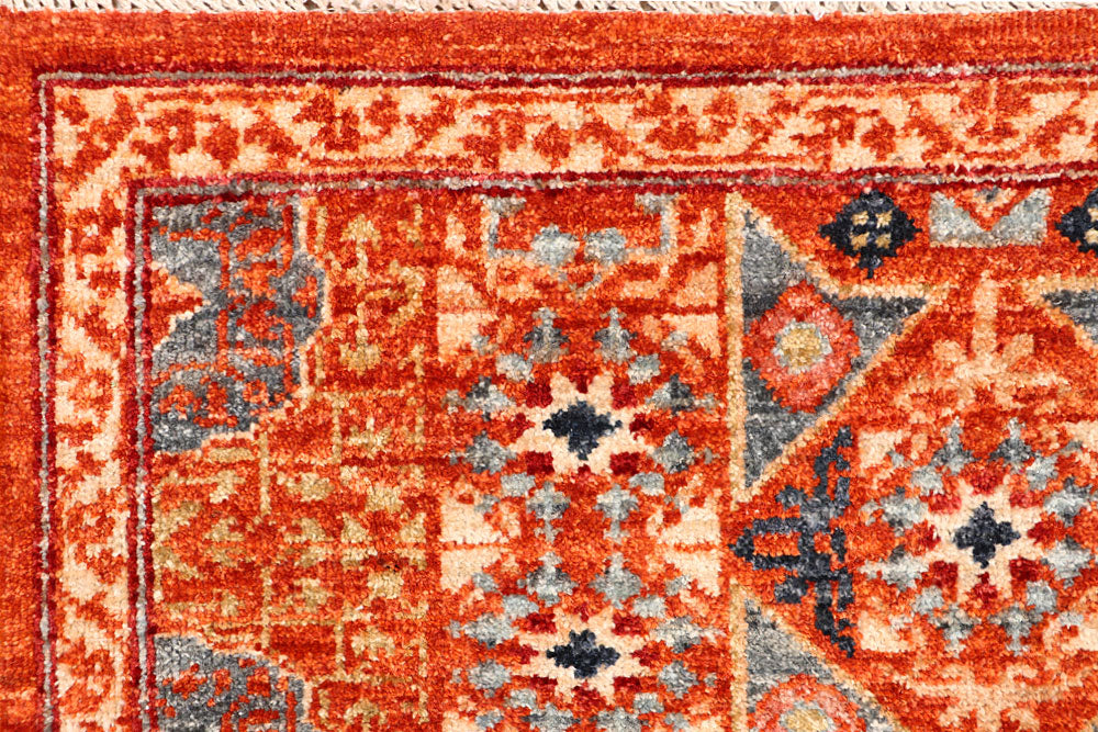 Orange Red Mamluk 2' 8 x 9' 9 - No. 65640 - ALRUG Rug Store