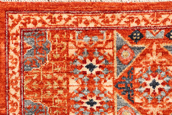Orange Red Mamluk 2' 8 x 9' 9 - No. 65640 - ALRUG Rug Store