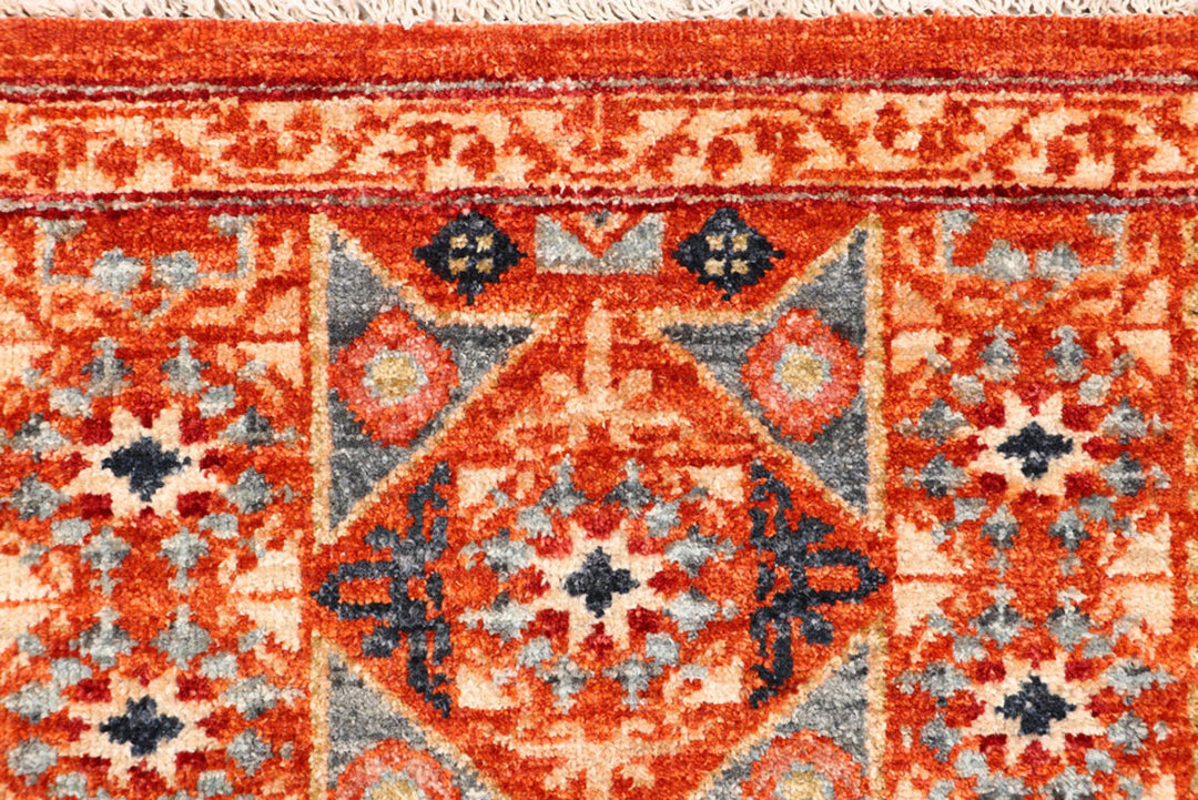 Orange Red Mamluk 2'  8" x 9'  9" - No. QA42759