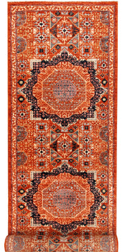 Orange Red Mamluk 2' 8 x 9' 9 - No. 65640 - ALRUG Rug Store