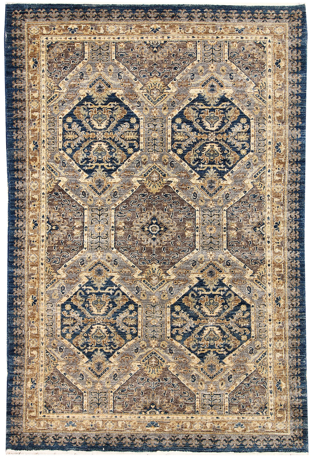 Afghan Mamluk Rug 3' 11 x 6' Hand-Knotted