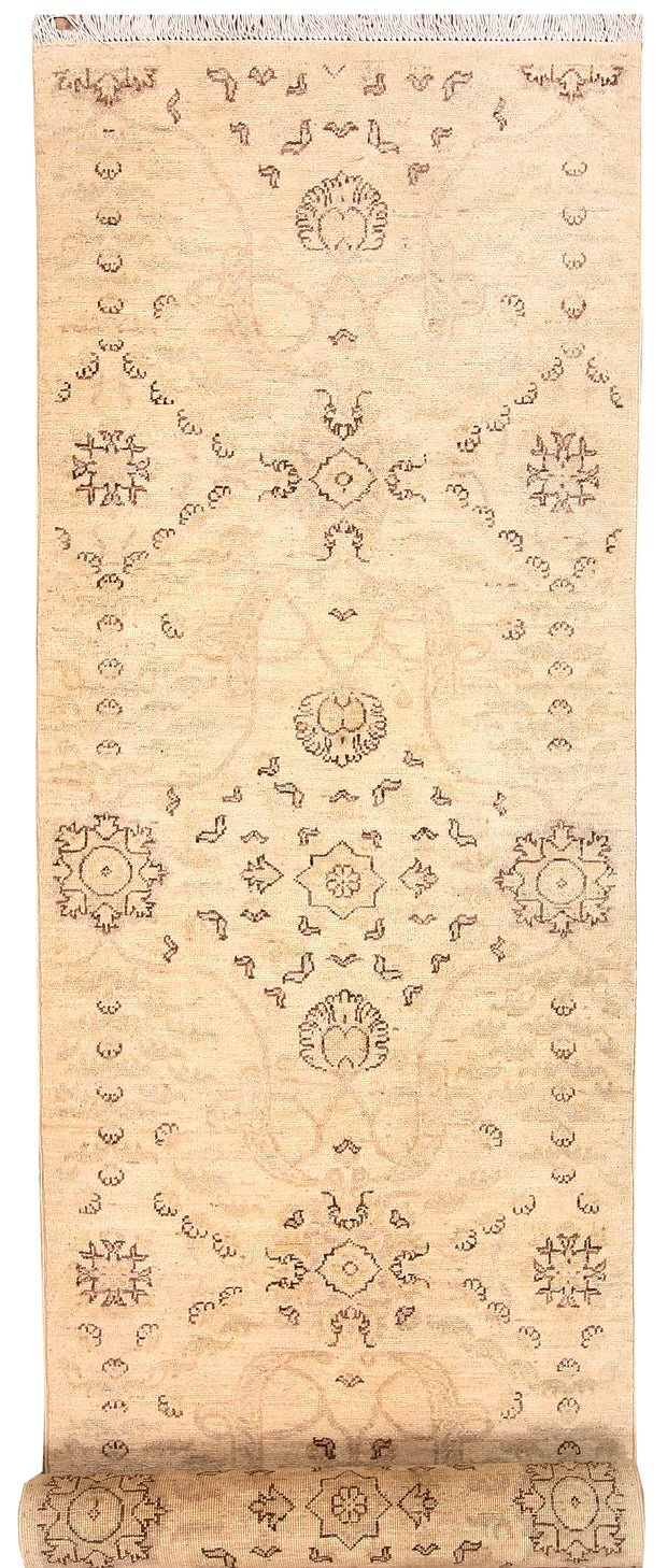 Blanched Almond Ikat 2' 7 x 10' - No. 65690 - ALRUG Rug Store