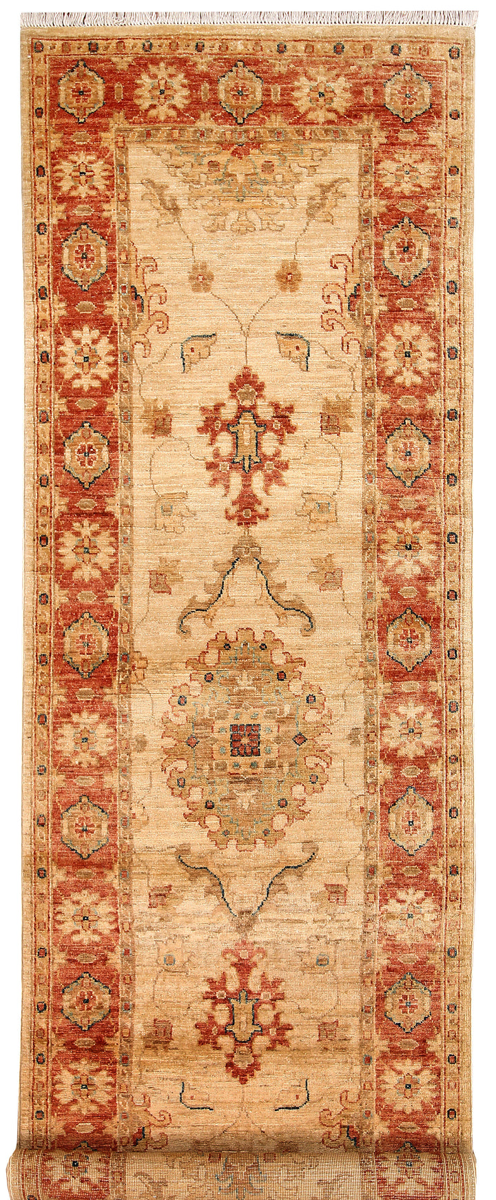 Navajo White Oushak 2' 4 x 7' 1 - No. 65691 - ALRUG Rug Store