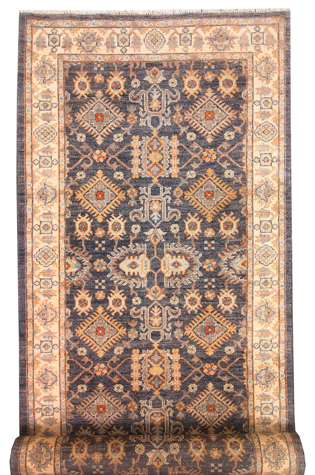Slate Grey Oushak 4' 1 x 13' 10 - No. 65696 - ALRUG Rug Store