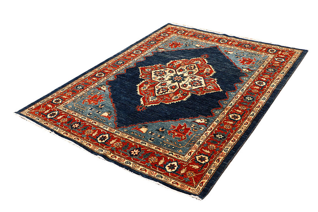 Midnight Blue Oushak 5'  1" x 6'  11" - No. QA27263