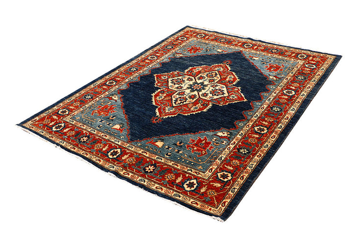 Midnight Blue Oushak 5'  1" x 6'  11" - No. QA27263