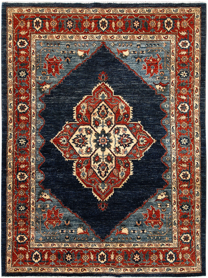 Midnight Blue Oushak 5' 1 x 6' 11 - No. 65702 - ALRUG Rug Store