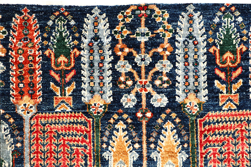 Midnight Blue Ikat 4' 11 x 6' 7 - No. 65704 - ALRUG Rug Store