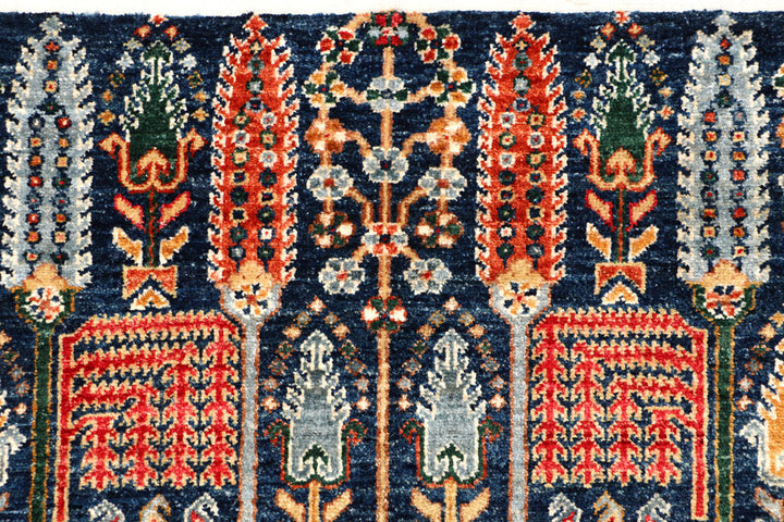 Midnight Blue Ikat 4' 11 x 6' 7 - No. 65704 - ALRUG Rug Store