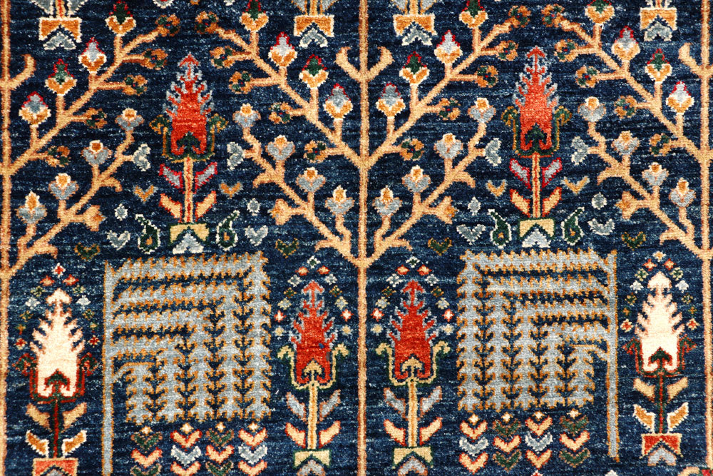 Midnight Blue Ikat 4' 11 x 6' 7 - No. 65704 - ALRUG Rug Store