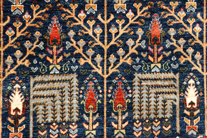 Midnight Blue Ikat 4' 11 x 6' 7 - No. 65704 - ALRUG Rug Store